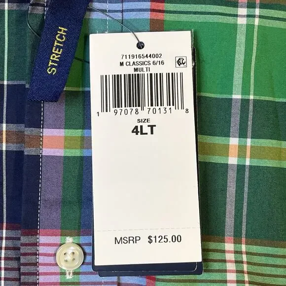 Polo Ralph Lauren Plaid Oxford Men’s 4XLT Long Sleeve Button Down Shirt NWT $110 - Picture 5 of 8